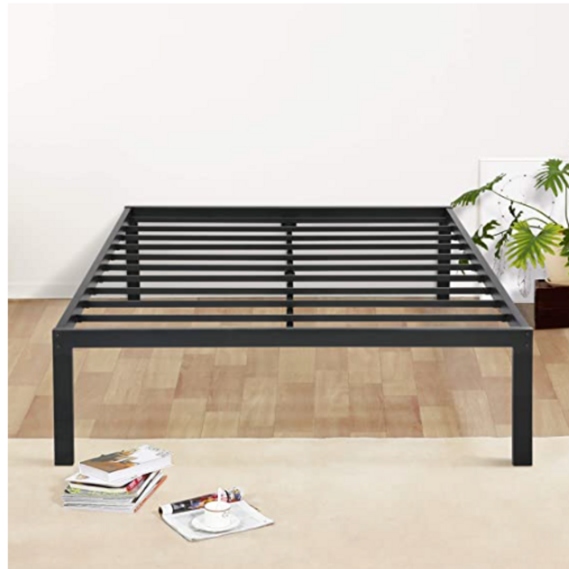 Olee Sleep 18inch Tall Steel Slat High Profile Platform Bed Frame, King