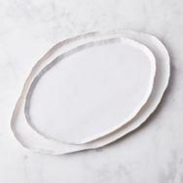 Handmade Crinkle Edge Platter, by Looks Like White