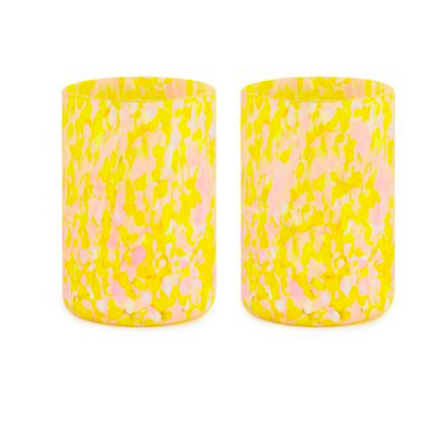 Set Of Msm 2 Yellow & Pink Glasses