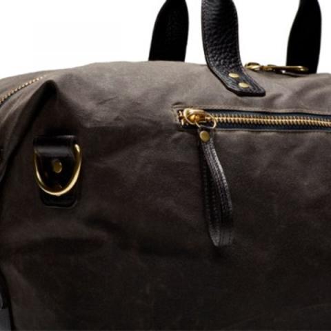 Ernest Alexander Bedford Chocolate Wax Overnight Bag