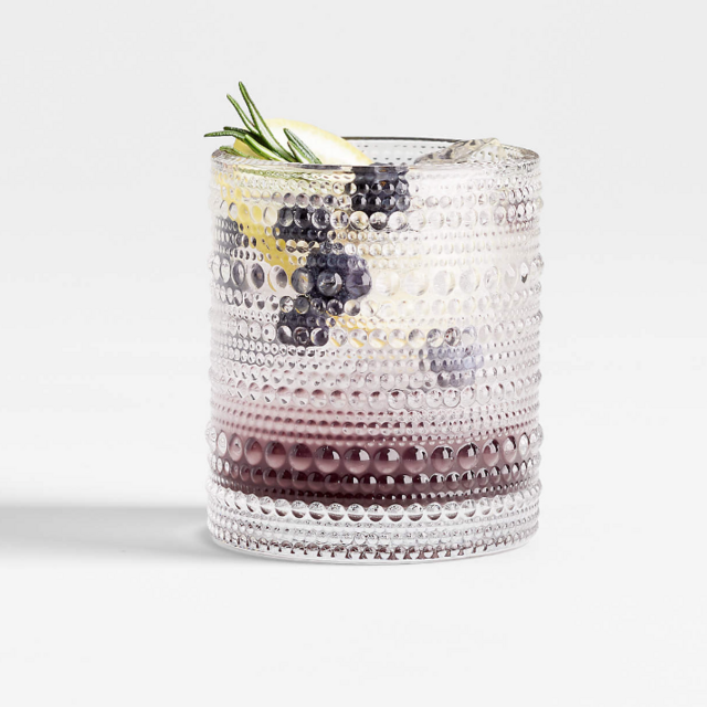 CRATE & BARREL Alma Clear Double Old-Fashioned Glass