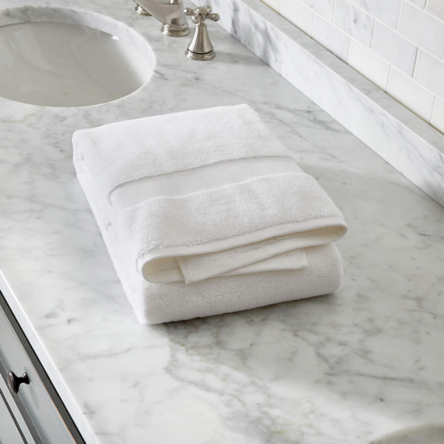 CRATE & BARREL Organic Turkish Bath Towels — White