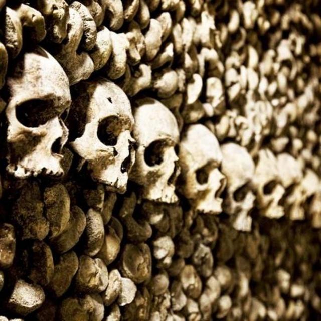 Catabombs - underground chambers where the bones of 6 million people are buried
