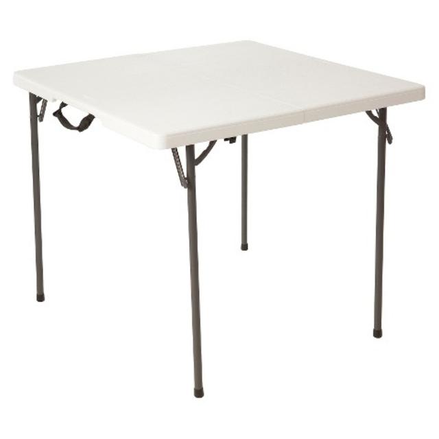 Lifetime Square Folding Table - White Granite