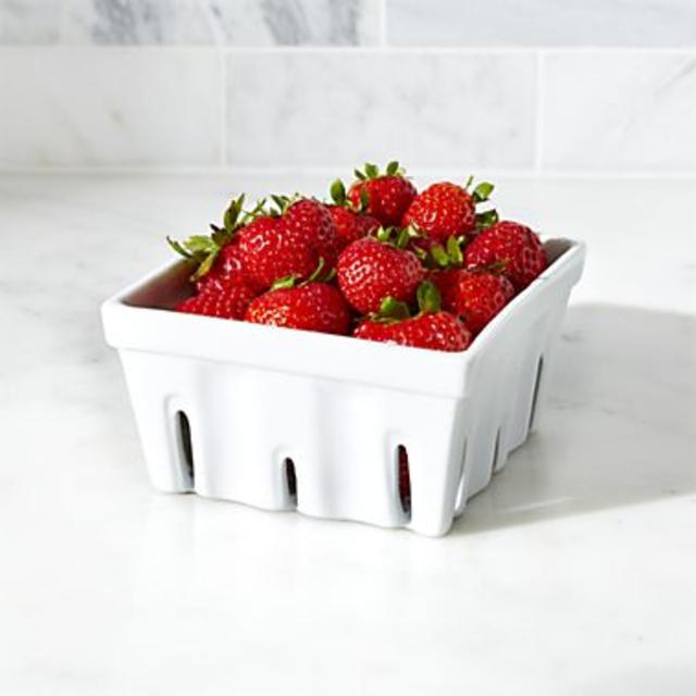 Berry Box White Colander