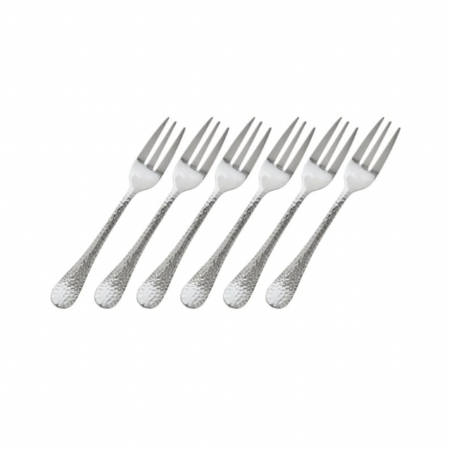 HAMMERED CAKE FORK SET