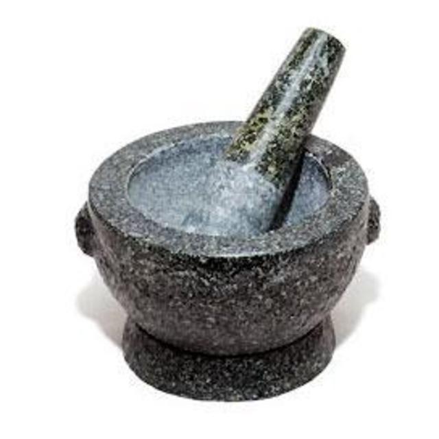 Large 8 Thai Granite Mortar and Pestle and The proper view