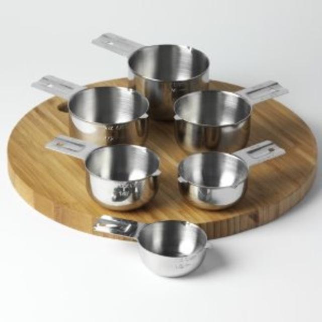 Measuring Cups Stainless Steel 6 Piece Stackable Set by KitchenMade