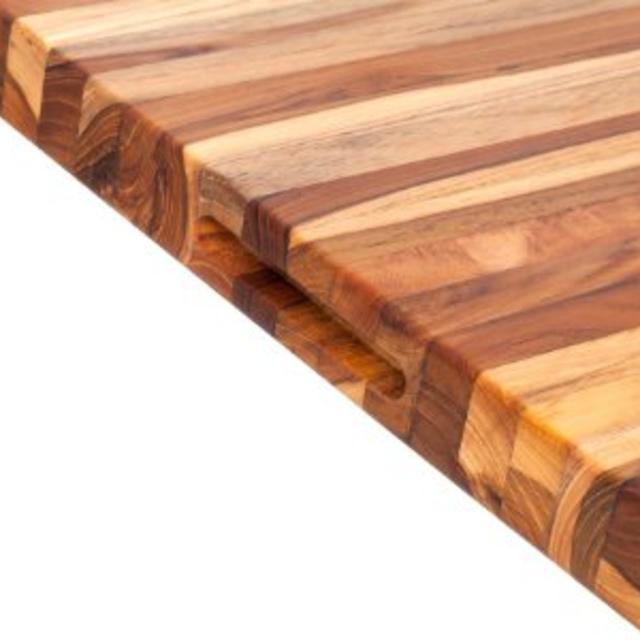 Teak Cutting Board - Rectangle Carving Board With Hand Grip (20 x 15 x 1.5 in.) - By Teakhaus