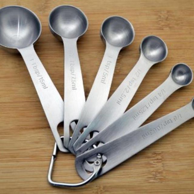 Stainless Steel Measuring Spoons, Set of 6