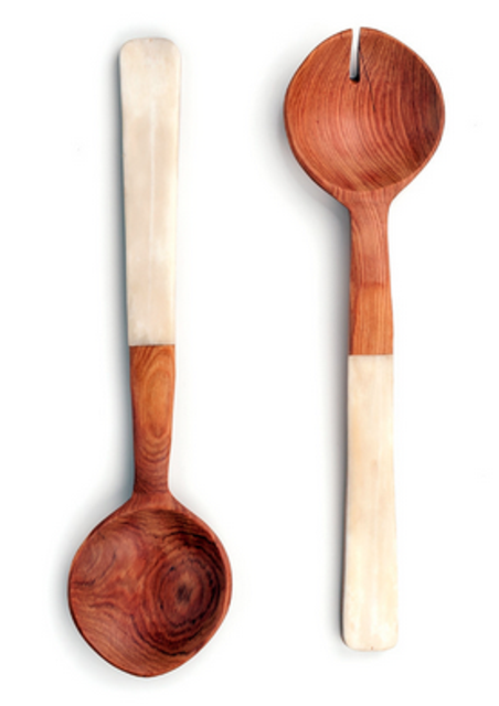 Fair Trade Flat Bone Handle Servers