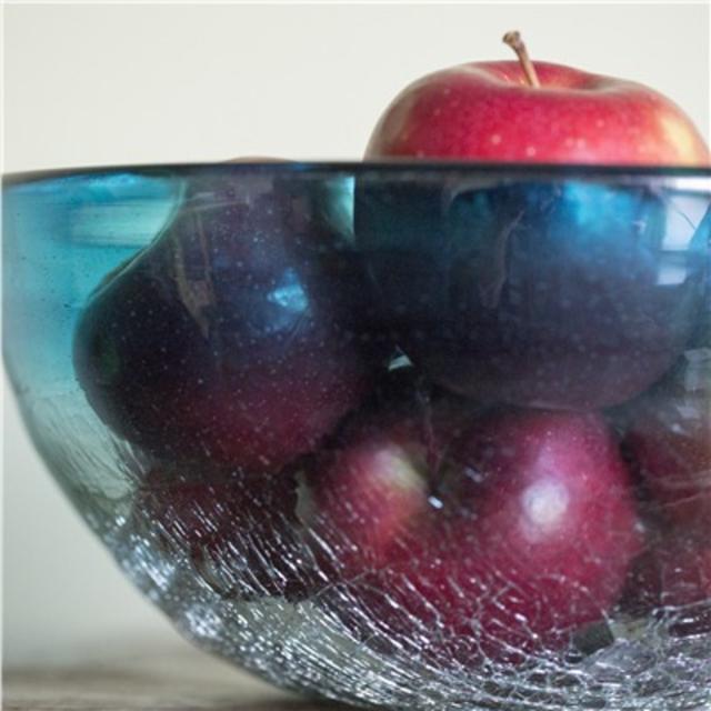 Maya Recycled Glass Bowl - Aquamarine