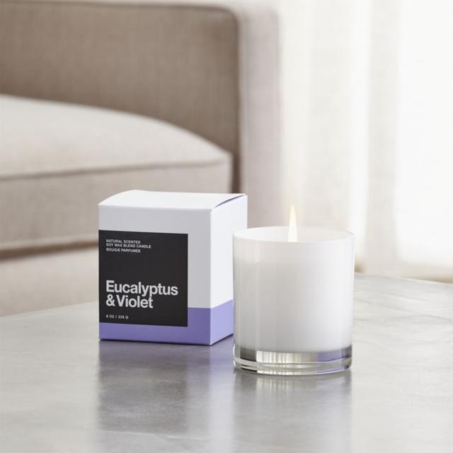 Eucalyptus and Violet Scented Candle