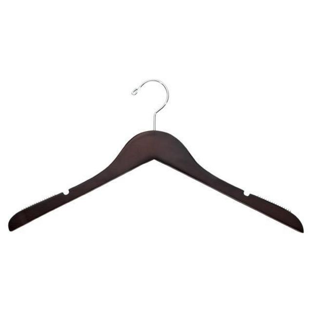 Wooden Blouse Hanger Walnut Pkg/6