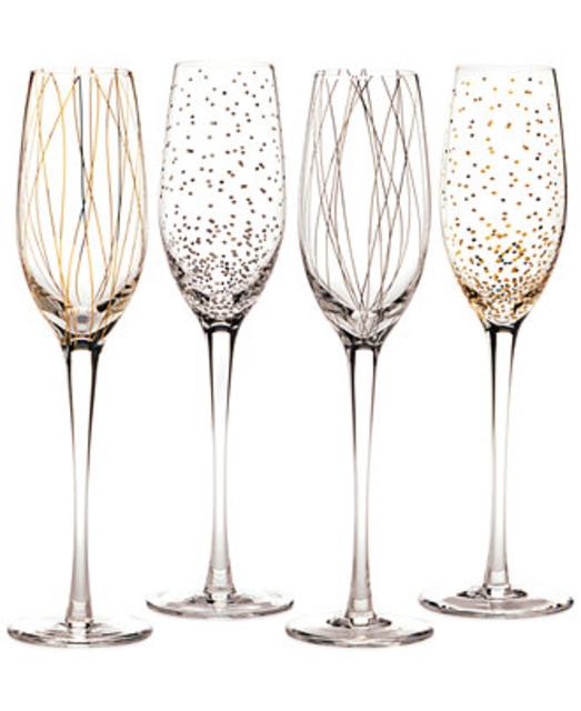 Mikasa Cheers Party Flutes, Set of 4 - A Macy's Exclusive
