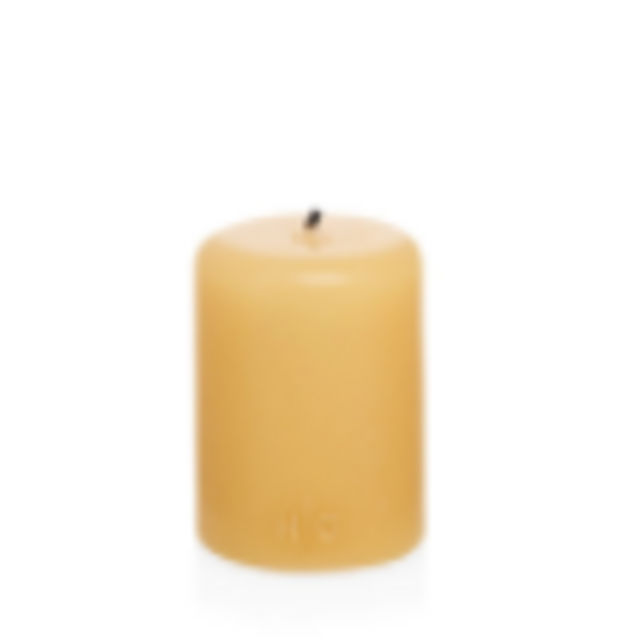 Amber Pillar Candle, 3"x4"