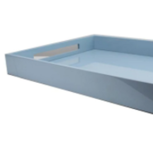 Pale Demin Blue Lacquered Tray