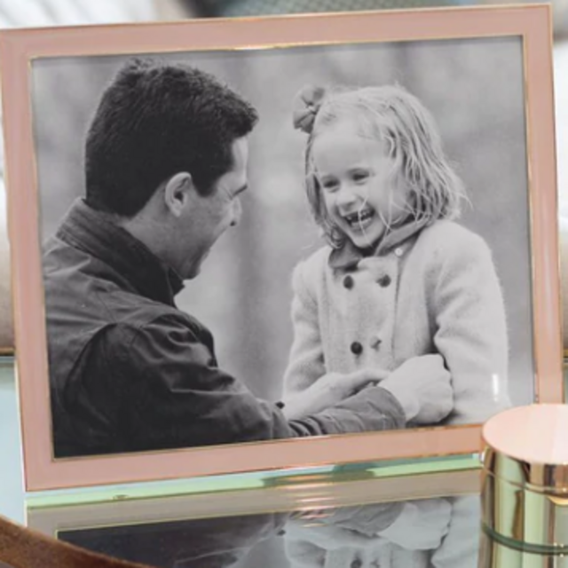 Light Pink Enamel and Gold Frame - 4x6