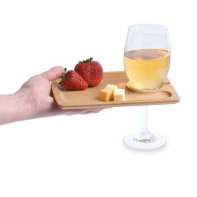 Oenophilia Bamboo Hor D' oeuvre Plates (Set of 4)