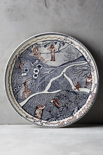 Gien Les Fables Cake Platter