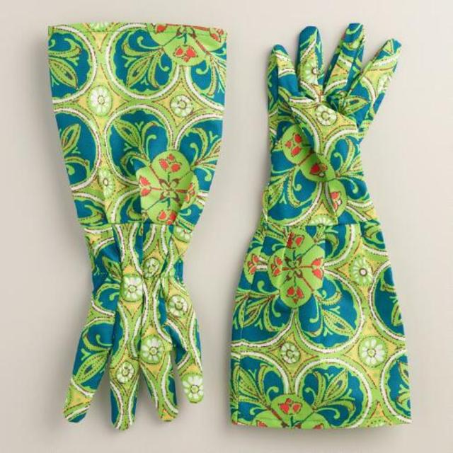 Floral Long Arm Gardening Gloves