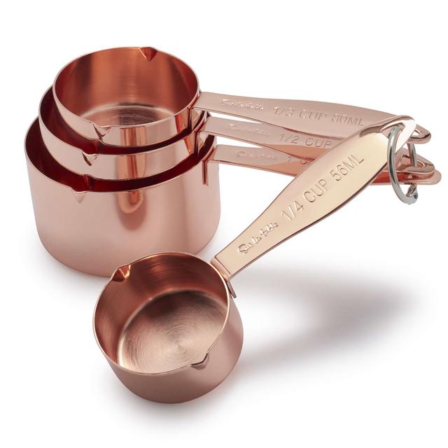 Copper-Plated Measuring Cups, Set of 4