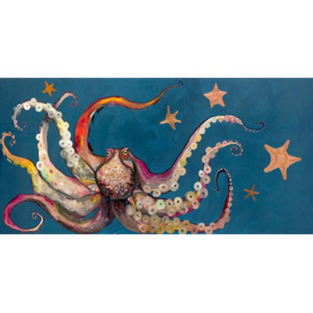'Octopus and Starfish' by Eli Halpin Painting Print on Canvas                        by                    GreenBox Art