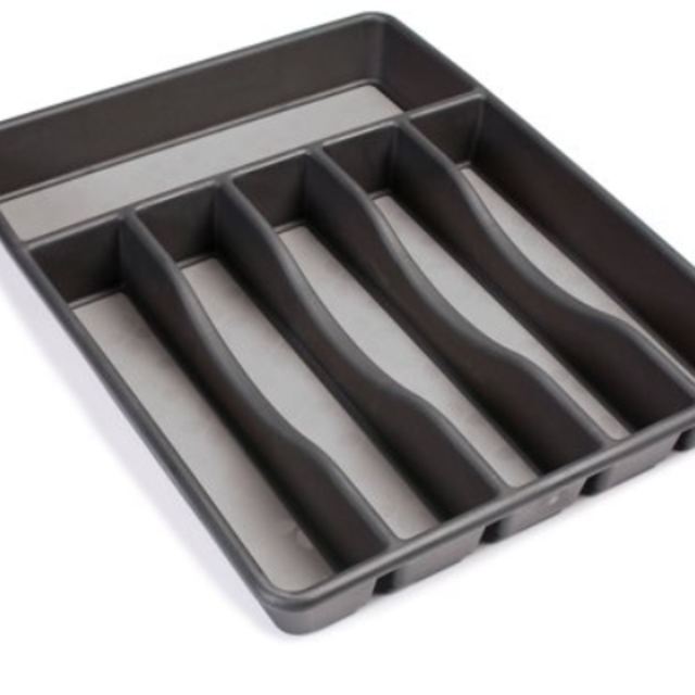 Rubbermaid Large Cutlery Tray, Gray