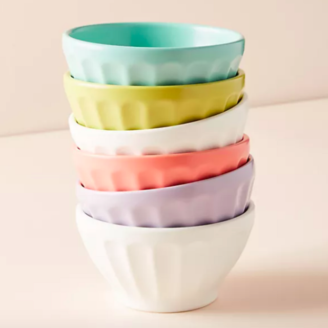 Matte Latte Bowls, Set of 6
