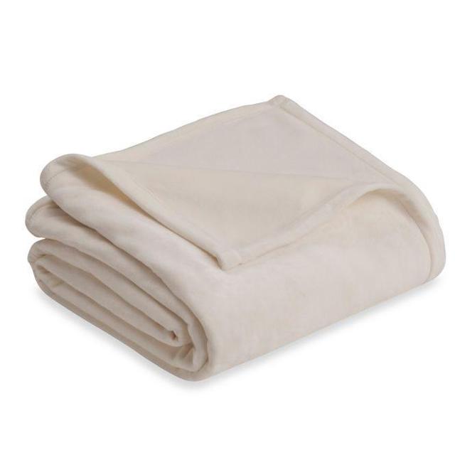 Vellux Plush King Blanket in Ivory