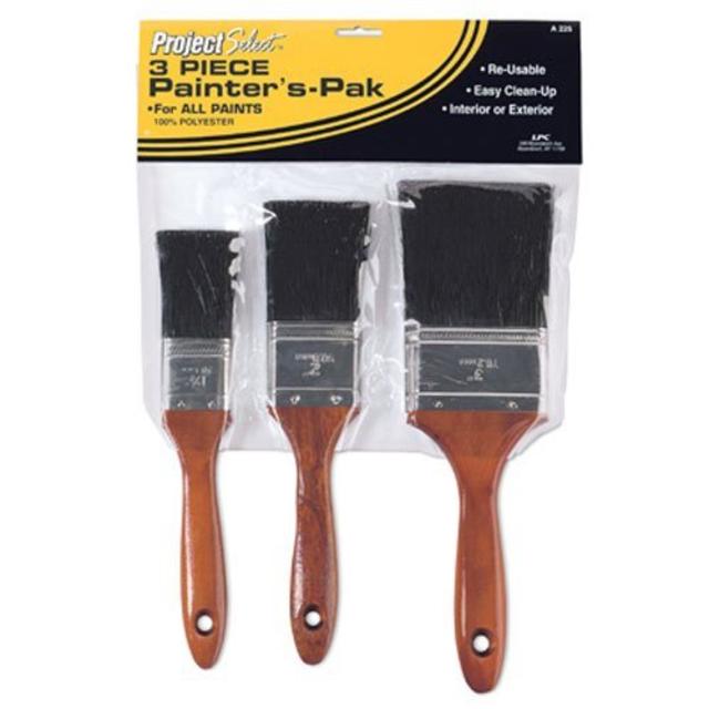 Linzer Project Select A-225 Polyester Brush Set, For All Paints & Stains. (3-Piece)