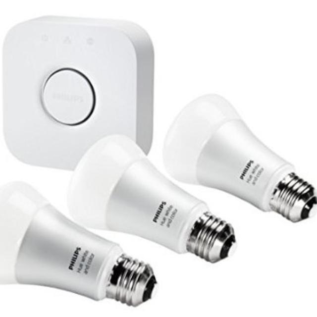 Philips 456210 Hue White and Color Ambiance A19 Bulb Starter Kit 2nd Generation, Works with Alexa