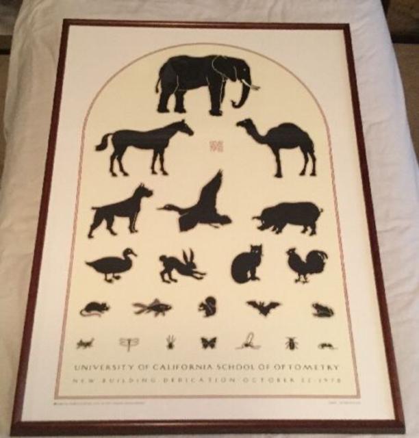 DAVID LANCE GOINES (1978) Animal Eye Chart Lith