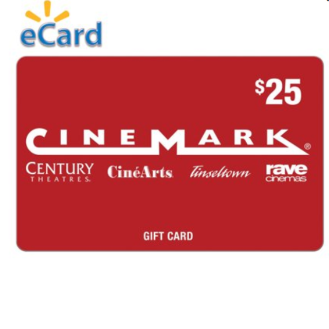Cinemark $25 Gift Card (email Delivery)