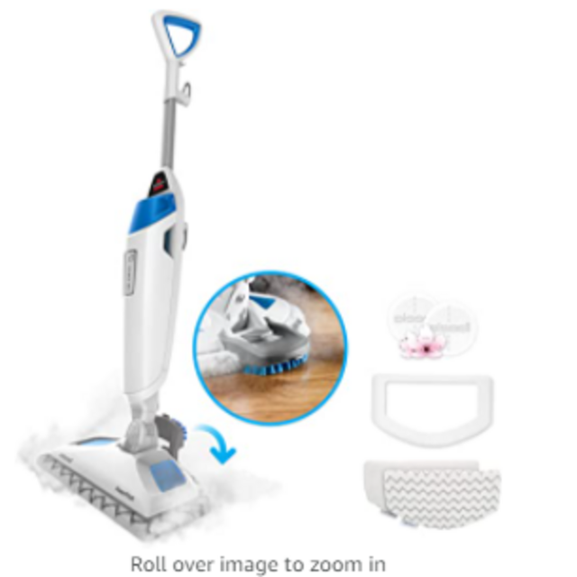 Add to yourBissell Power Fresh Steam Mop with Natural Sanitization, Floor Steamer, Tile Cleaner, and Hard Wood Floor Cleaner with Flip-Down Easy Scrubber, 1940A order