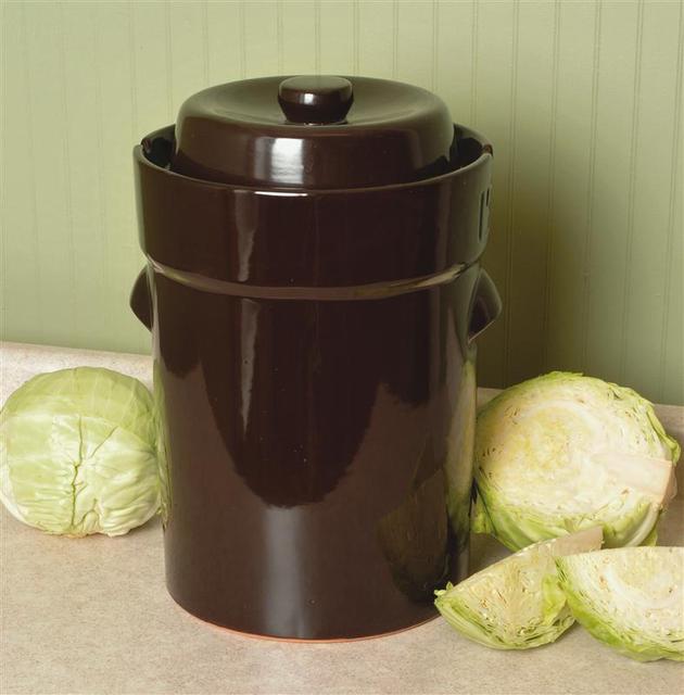 European-Style Fermenting Crock - 5-Liter
