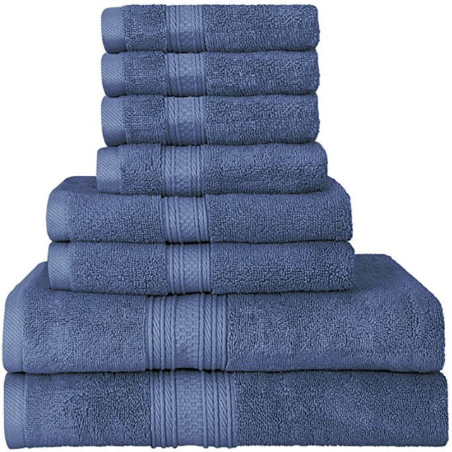 Utopia Towels Premium 700 GSM 8 Piece Towel Set (Electric Blue)