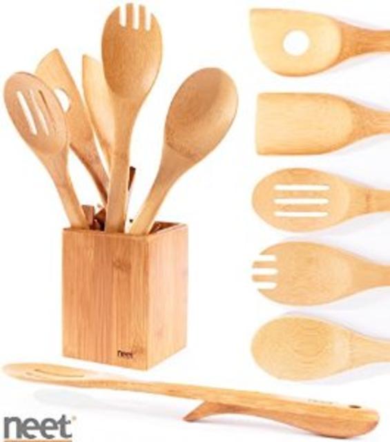 Neet® Organic Bamboo Elevated Cooking & Serving Utensils 6 Piece Set BMB-SU6