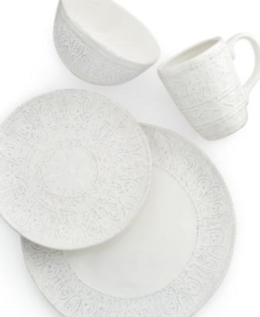 Maison Versailles Blanc Colette 4-Piece Place Setting