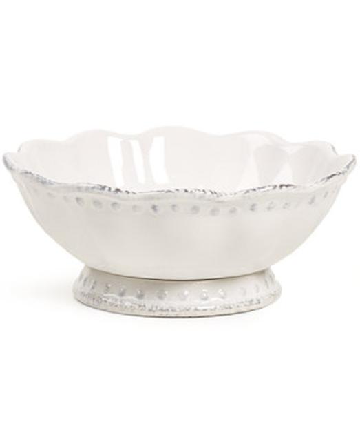 Maison Versailles Blanc Small Scalloped Serving Bowl