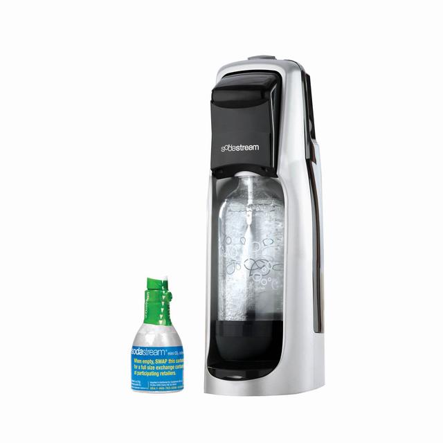 SodaStream Fountain Jet Home Soda Maker Starter Kit, Black and Silver