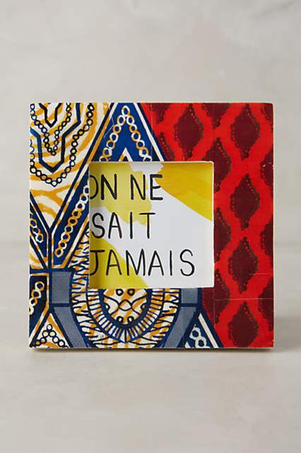 Wax Print Frame - Red 3.5"x 3.5"