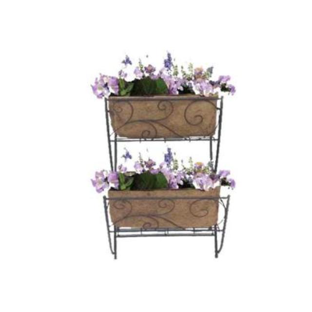 33.75 in. Iron and Fiber Deluxe Patio Garden Frame