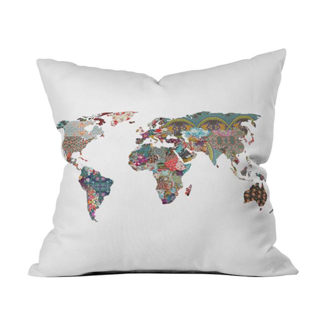 Map of the World Pillow - with insert