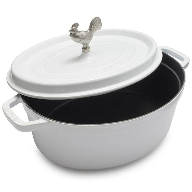 Staub Cast Iron 5.75-qt Coq au Vin Cocotte - White