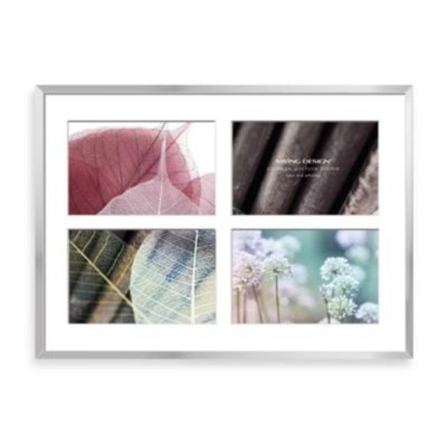 Swing Design™ Multi-Photo Frame in Shiny Silver