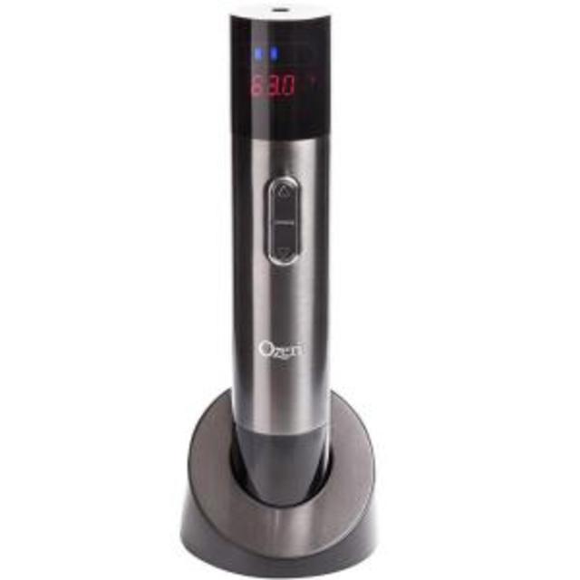 Ozeri Maestro Electric Wine Opener in Stainless-Steel with Infrared Wine Thermometer and Digital LCD