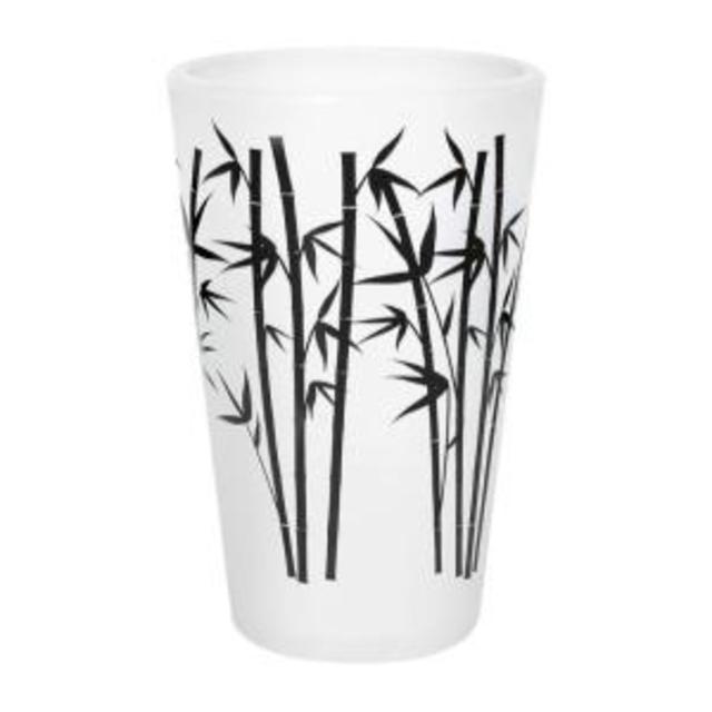 Silipint 16 oz. Silicone Pint Cup in Frosted White with Bamboo