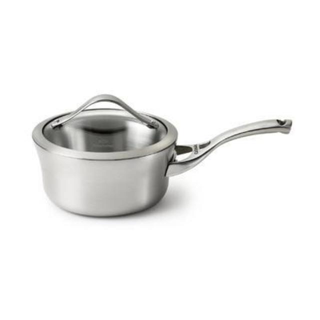 Contemporary Stainless Steel Saucepan with Lid