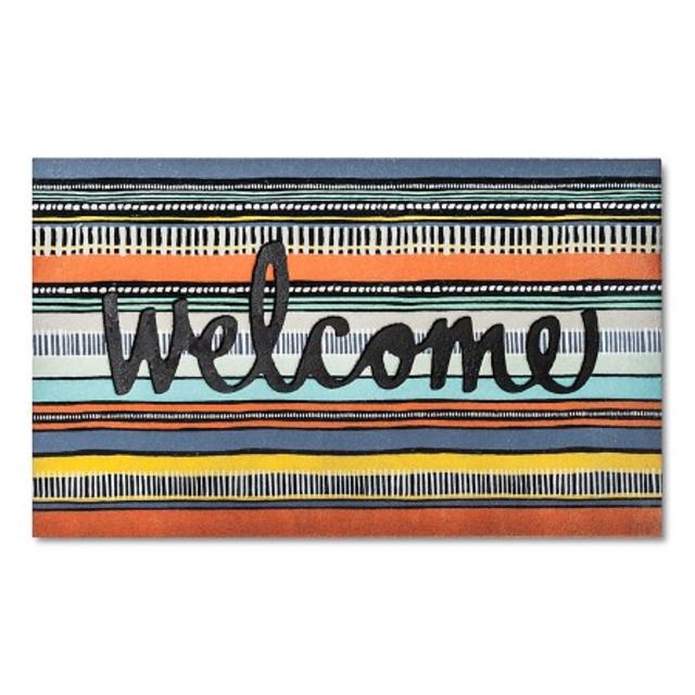 Product description page - Welcome Stripe Doormat 2'x3' Multicolored - Room Essentials™